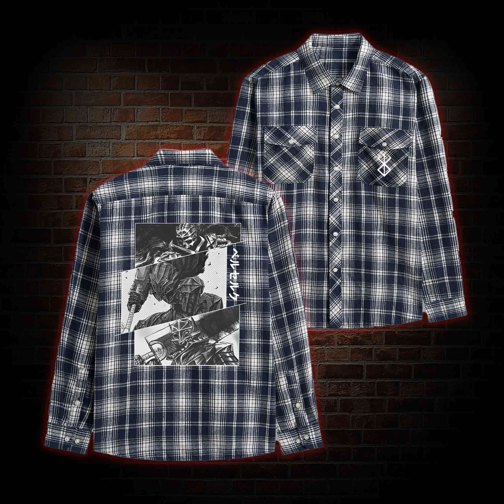 Black Swordsman Unisex Flannel Shirt