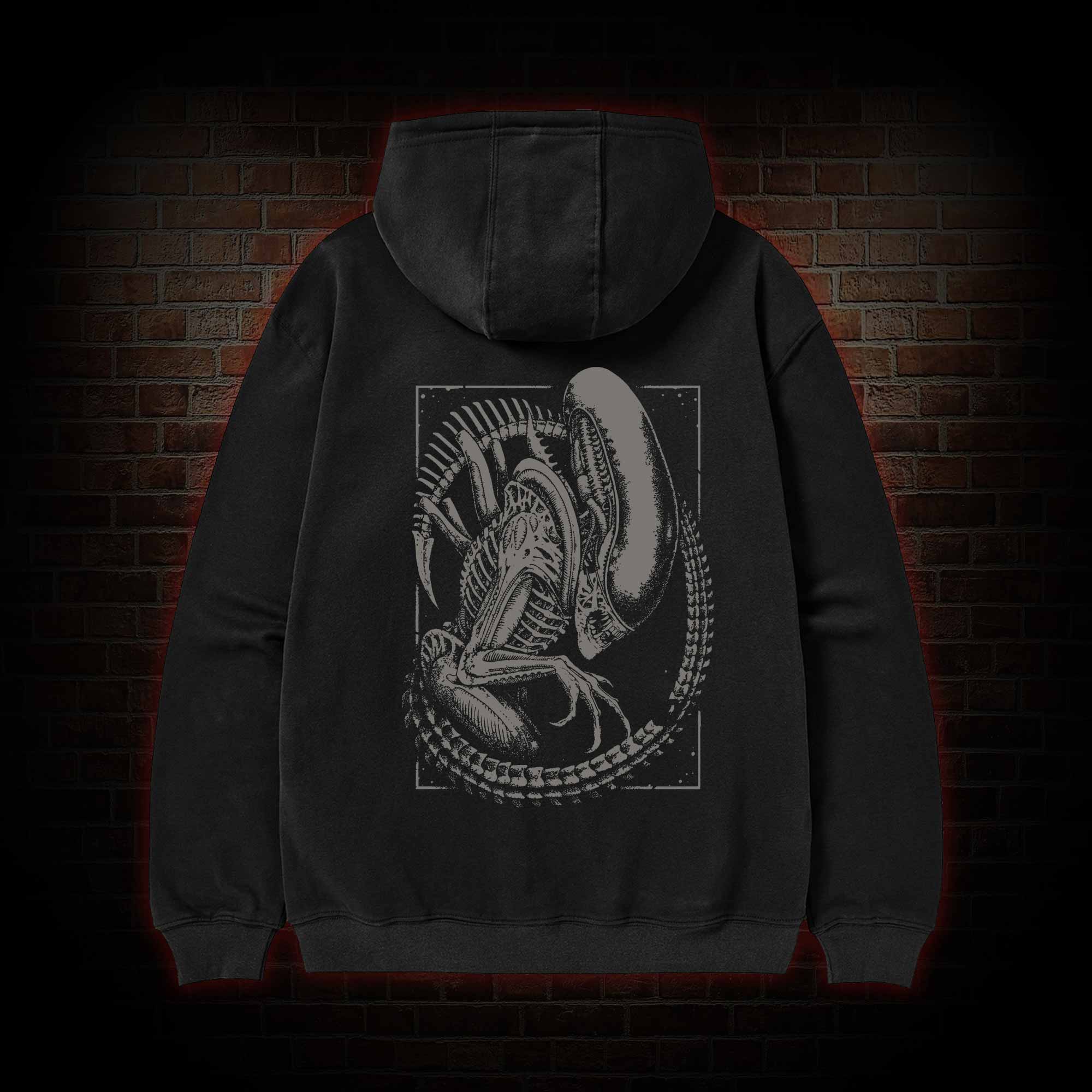 Alien Vintage Zipper Hoodie