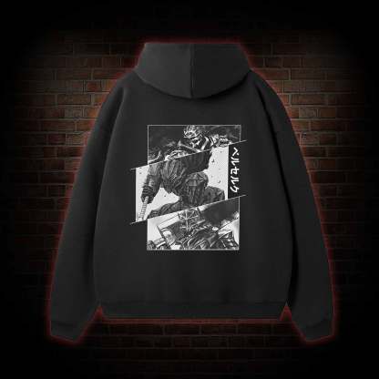 Black Swordsman Fleece Hoodie Set