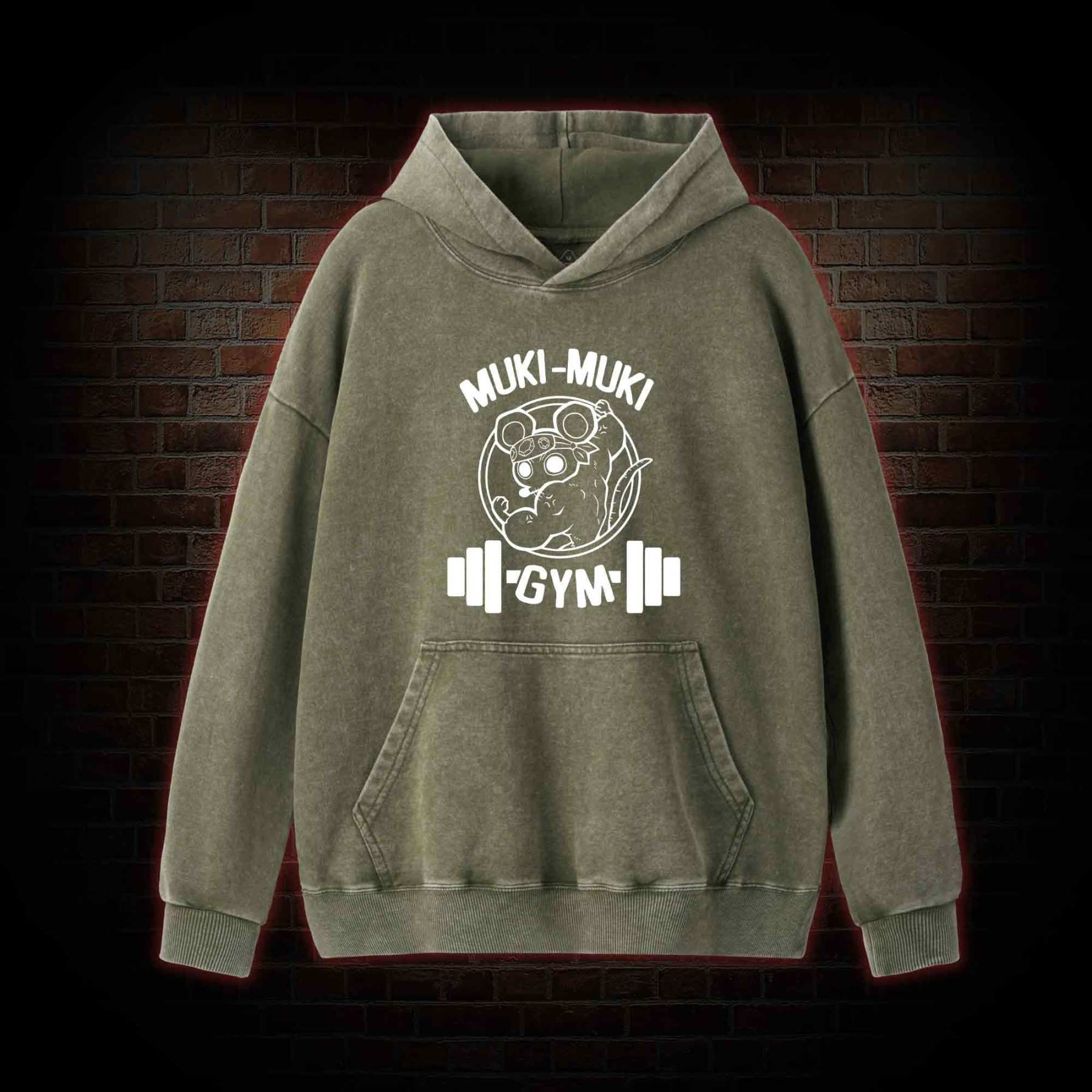 Mouse Workout Washed Hoodie