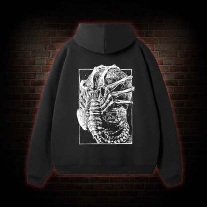 Alien Delivery Guy Fleece Hoodie Set