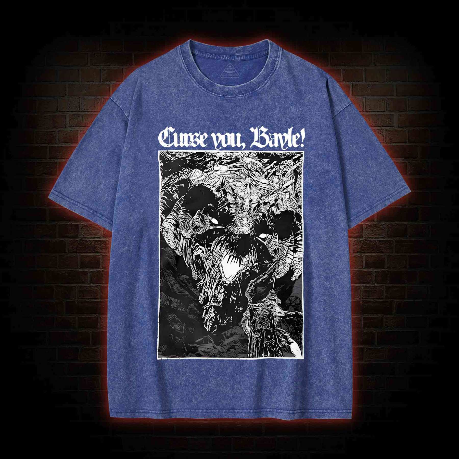 Curse You Bayle! Washed T-shirt