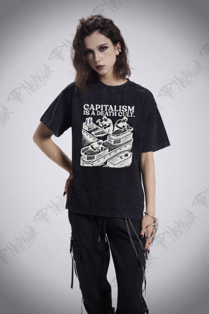 Capitalism is A Death Cult Washed T-shirt