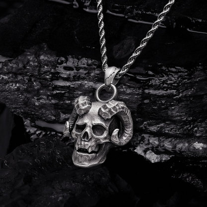 Infernal Skull Sculptural Necklace