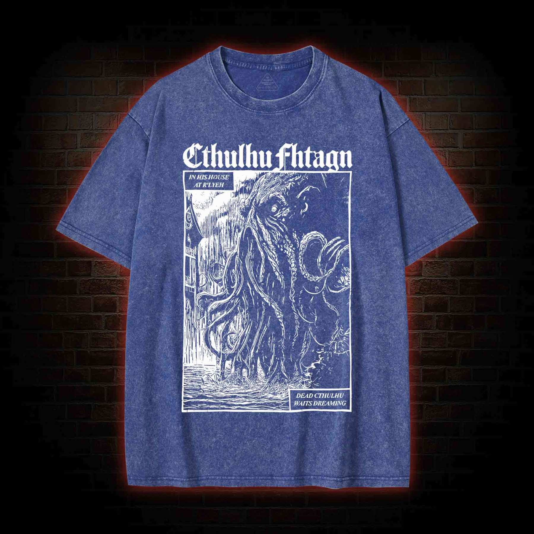 Cthulhu Fhtagn Washed T-shirt