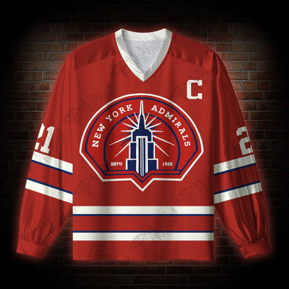 New York Admirals V-Neck Long Sleeve Jersey