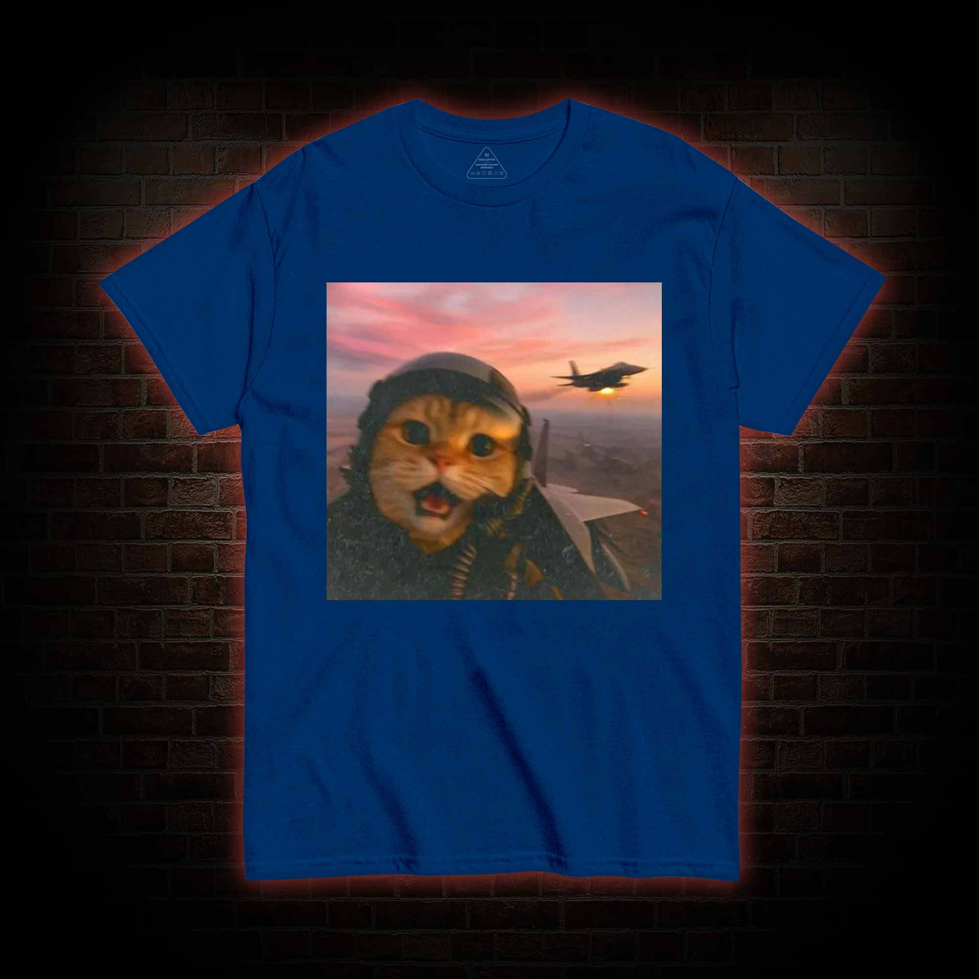 Funny Fighter Pilot Cat T-shirt
