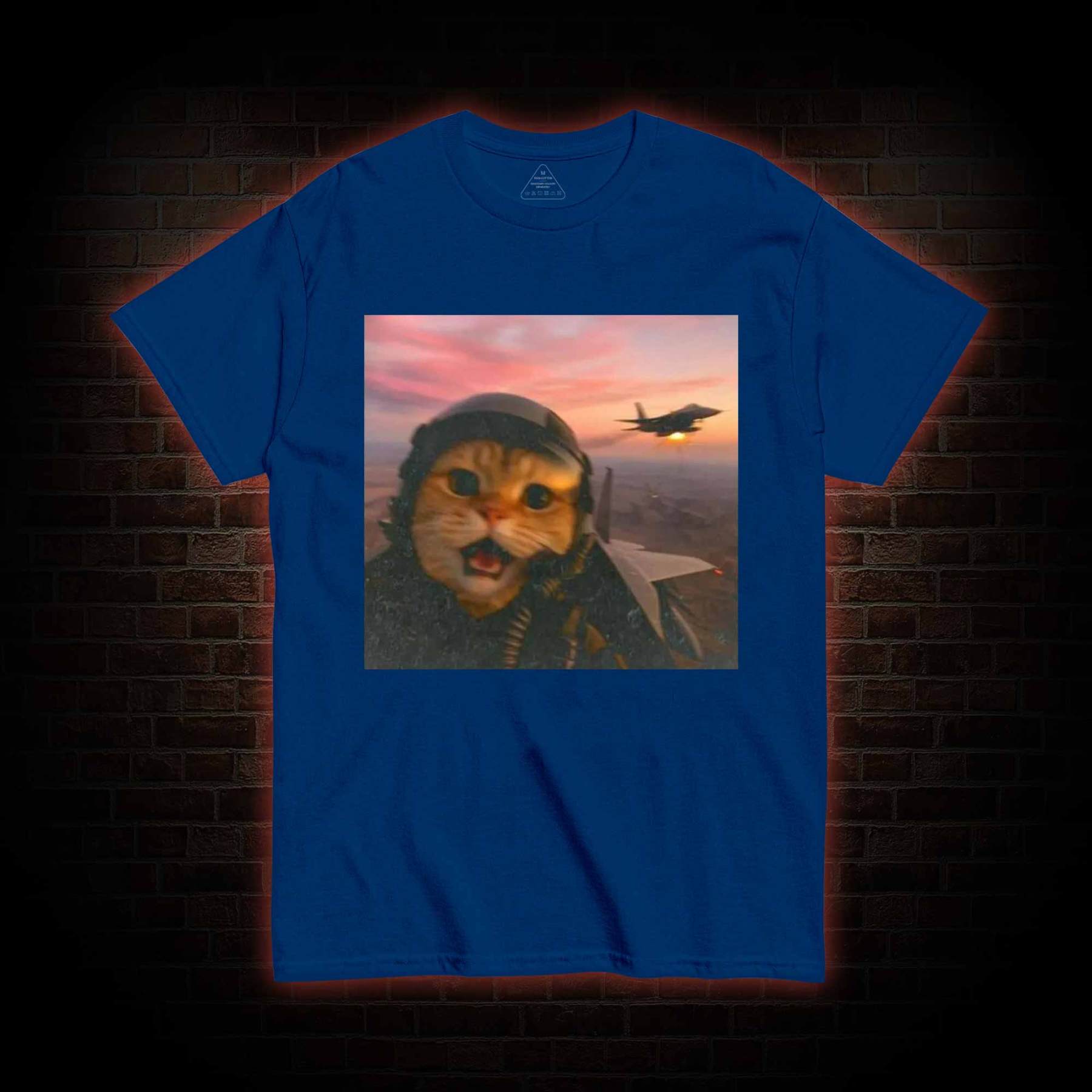 Funny Fighter Pilot Cat T-shirt