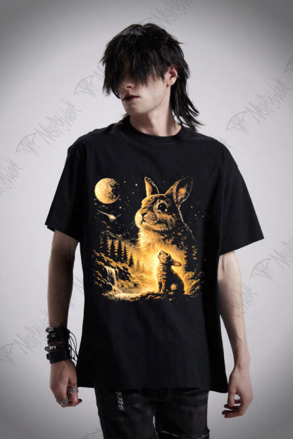 Bunny Howling to the Moon T-shirt