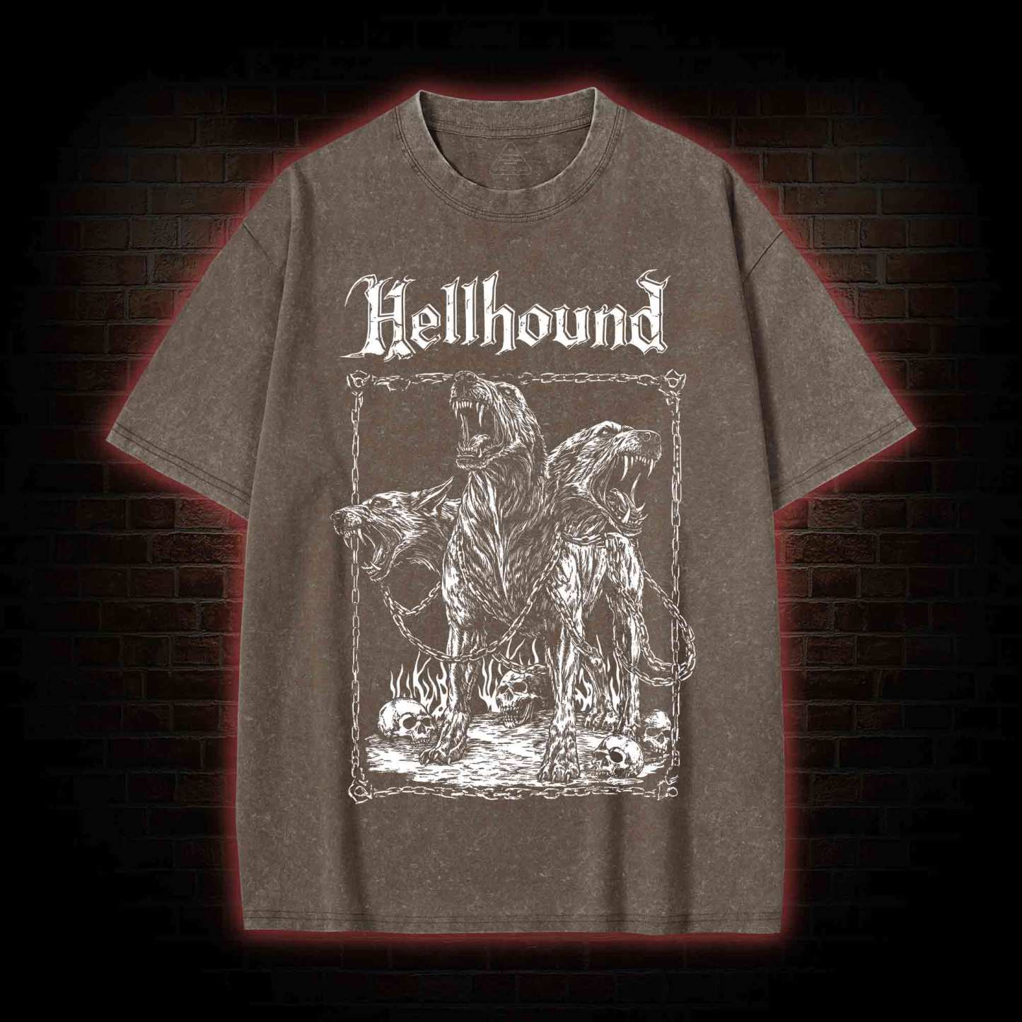 Hell Hound Cerberus Washed T-shirt