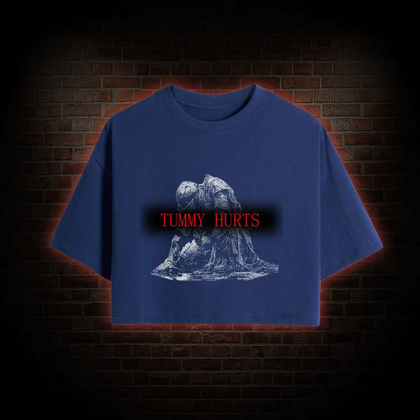 Retro Tummy Hurts Women's Crop Top