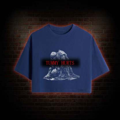 Retro Tummy Hurts Women's Crop Top