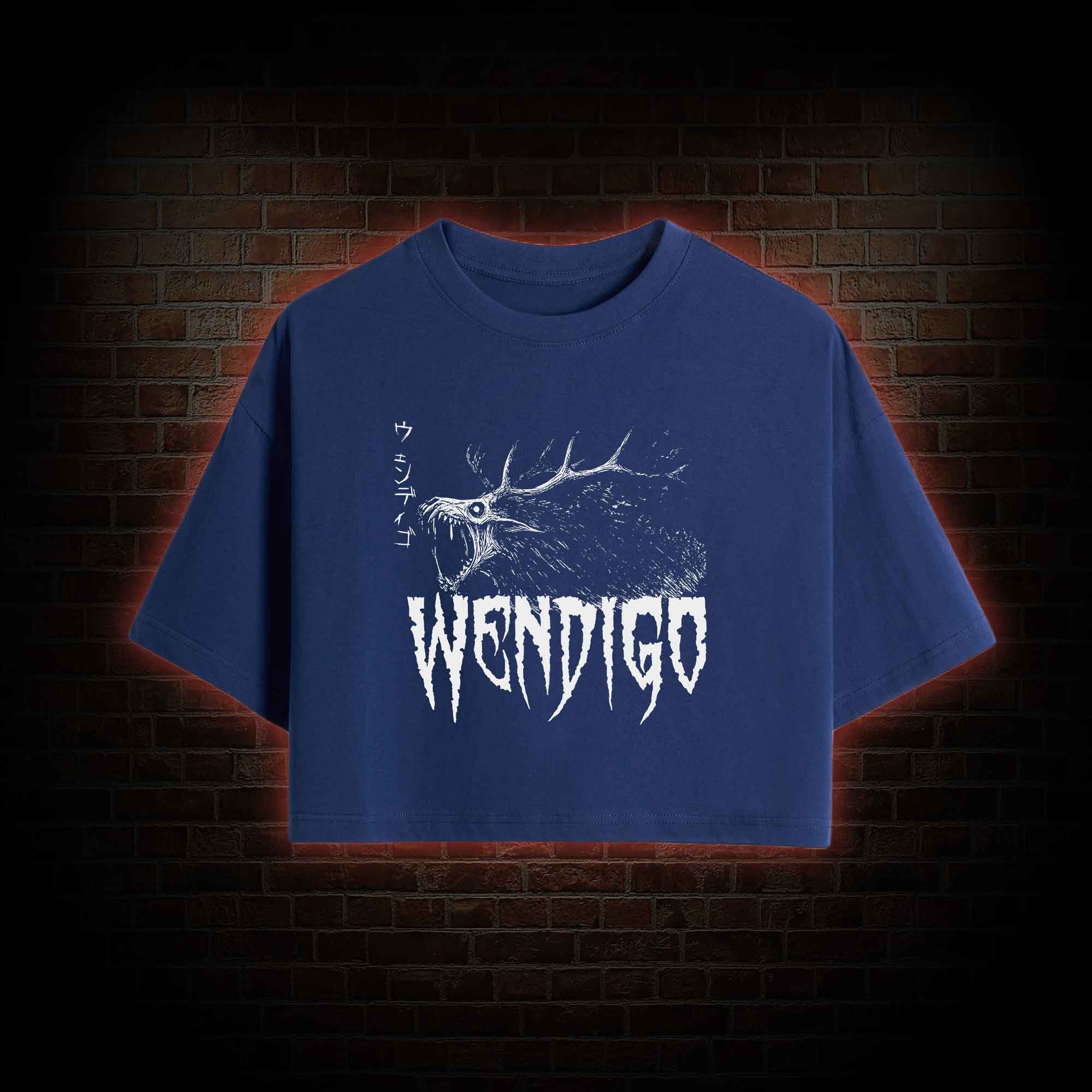 Wendigo Scary Monster Crop Top