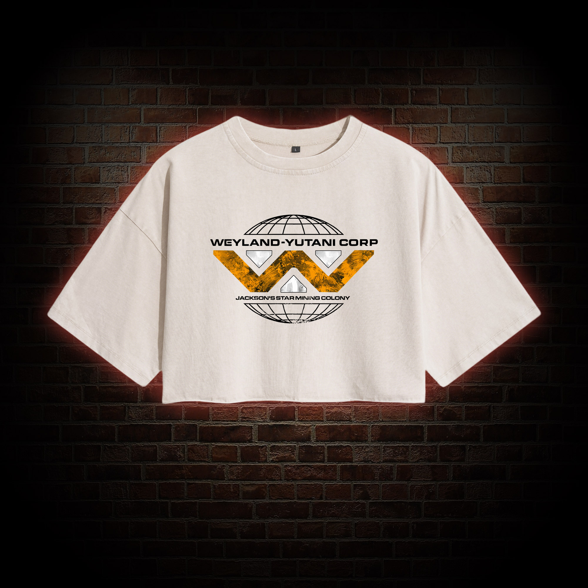 “Building Better World” Washed Cropped T-shirts