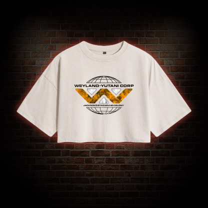 “Building Better World” Washed Cropped T-shirts