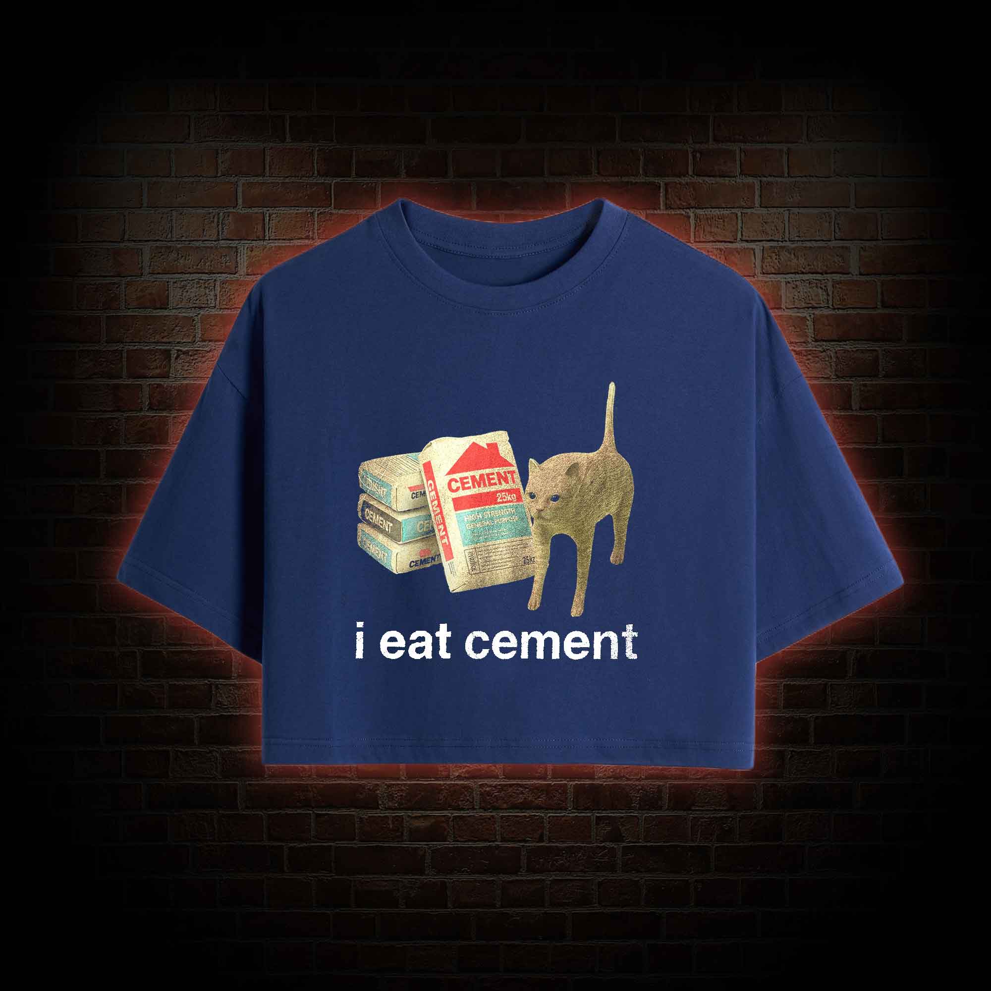 I Eat Cement Crop Top