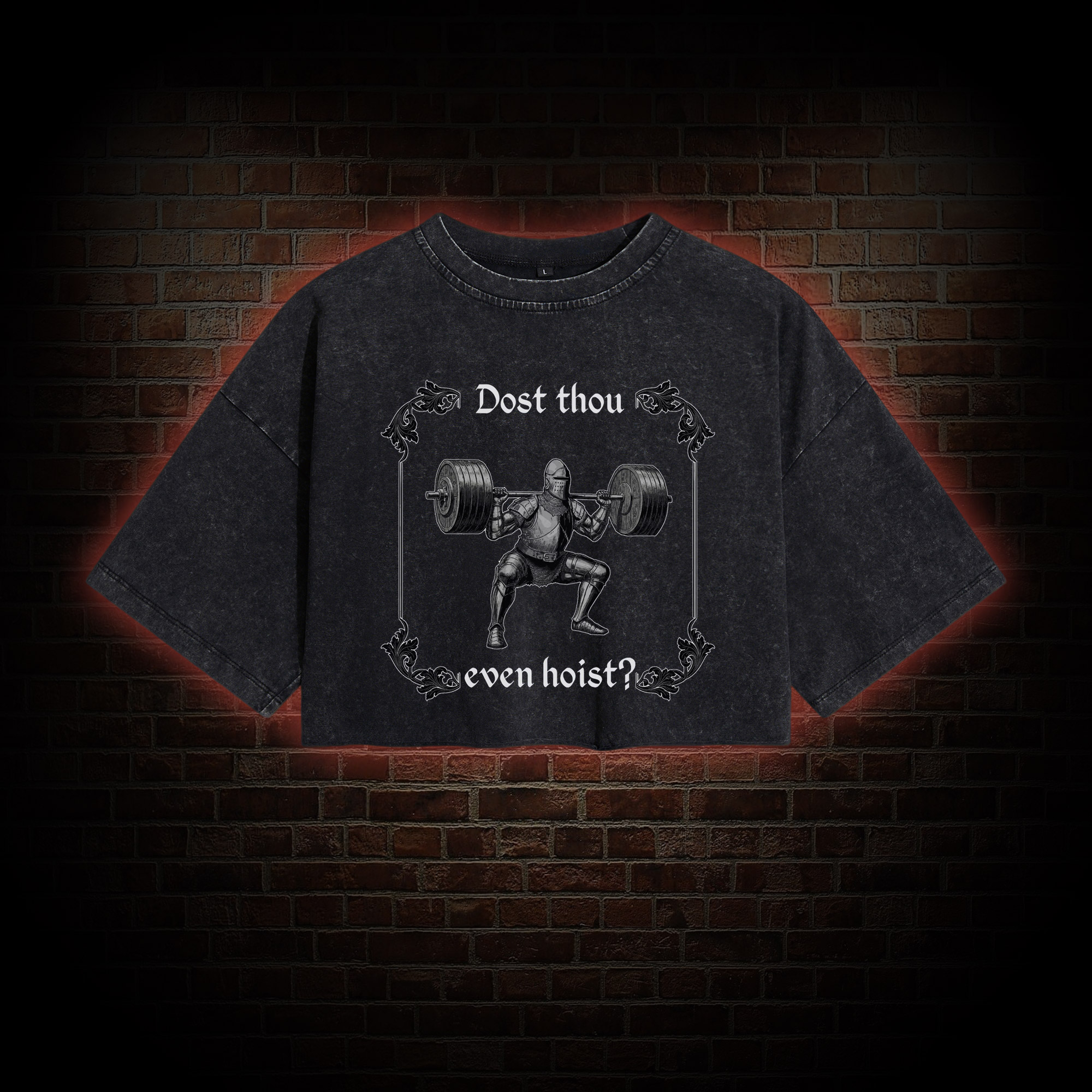 Dost Thou Even Hoist Washed Cropped T-shirts