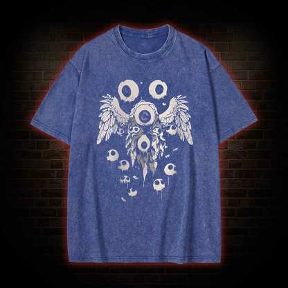 Weirdcore Eyeball Washed T-shirt