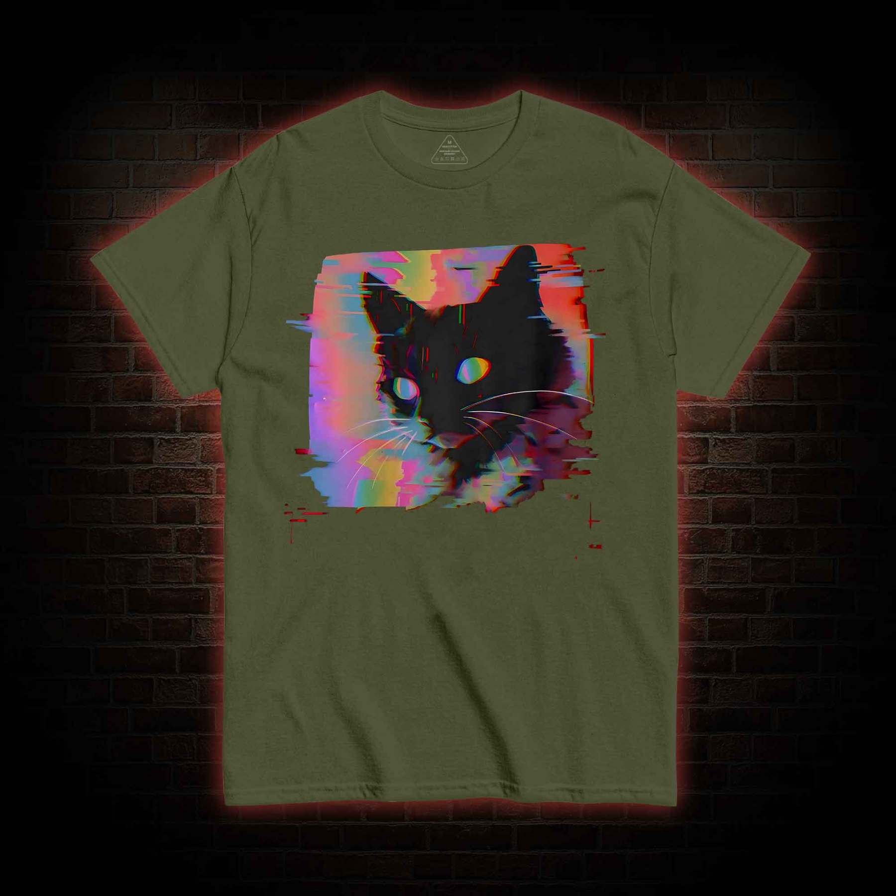 Psychedelic Weirdcore Cat T-shirt