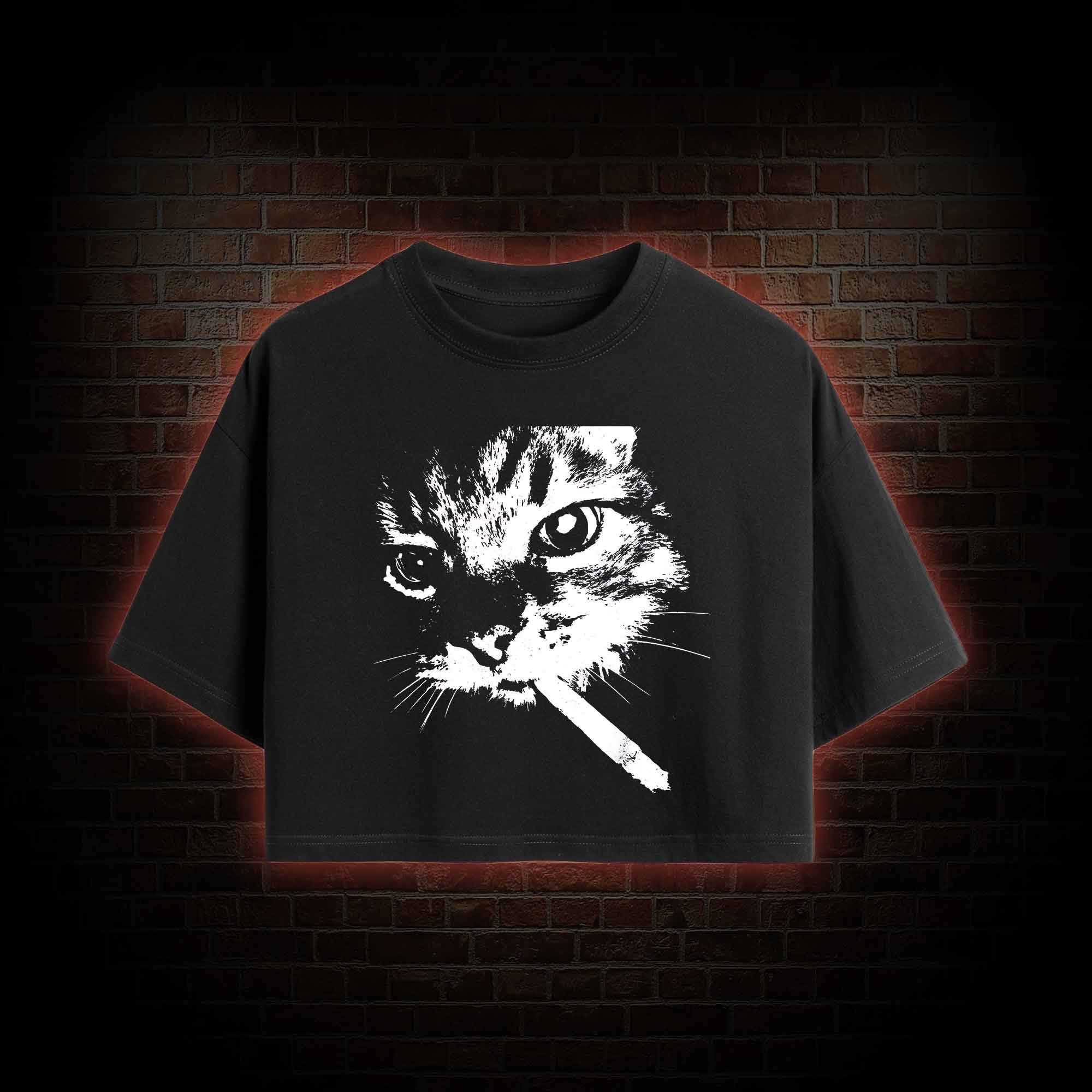 Funny Cat Meme Crop Top