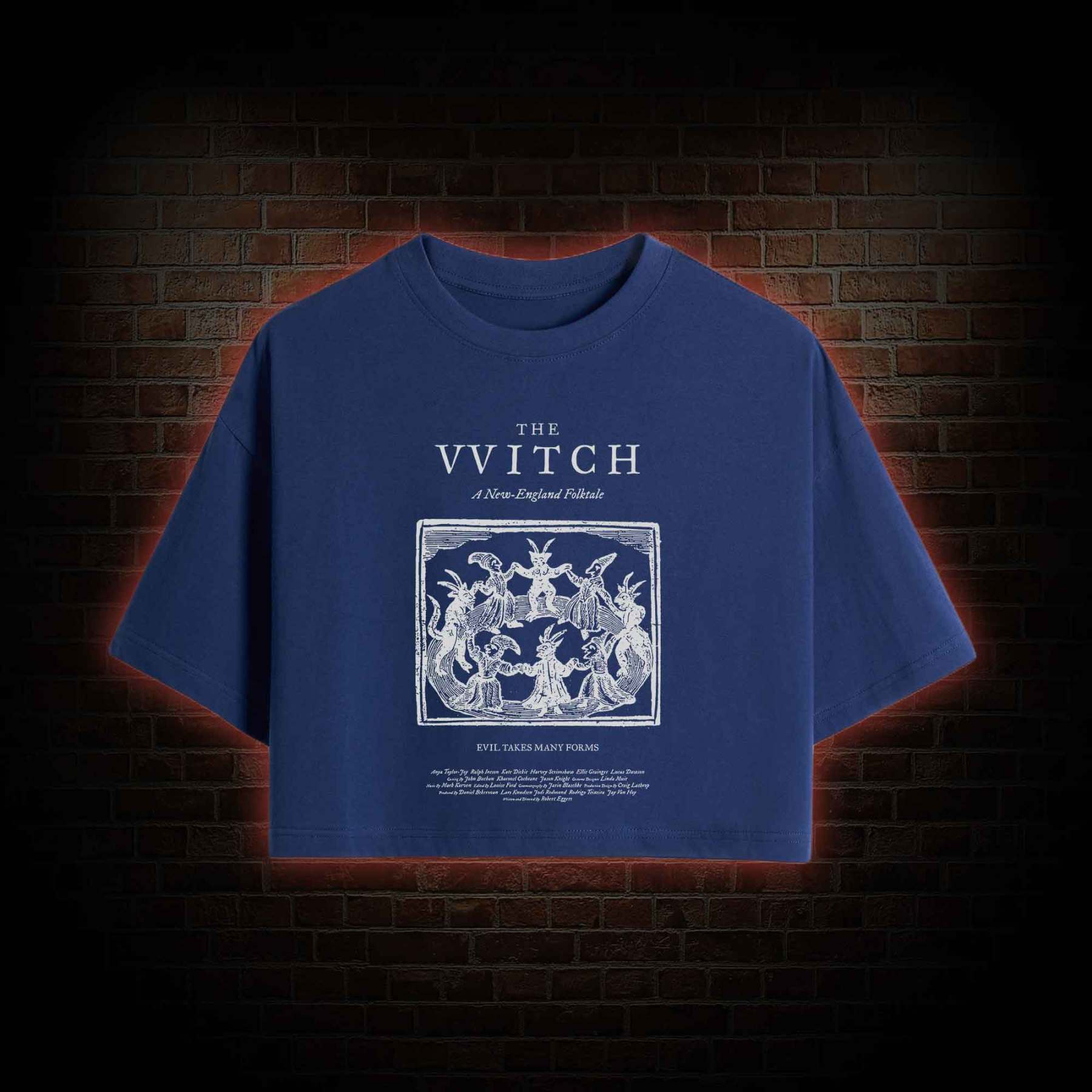 The Witch Retro Horror Folk Crop Top