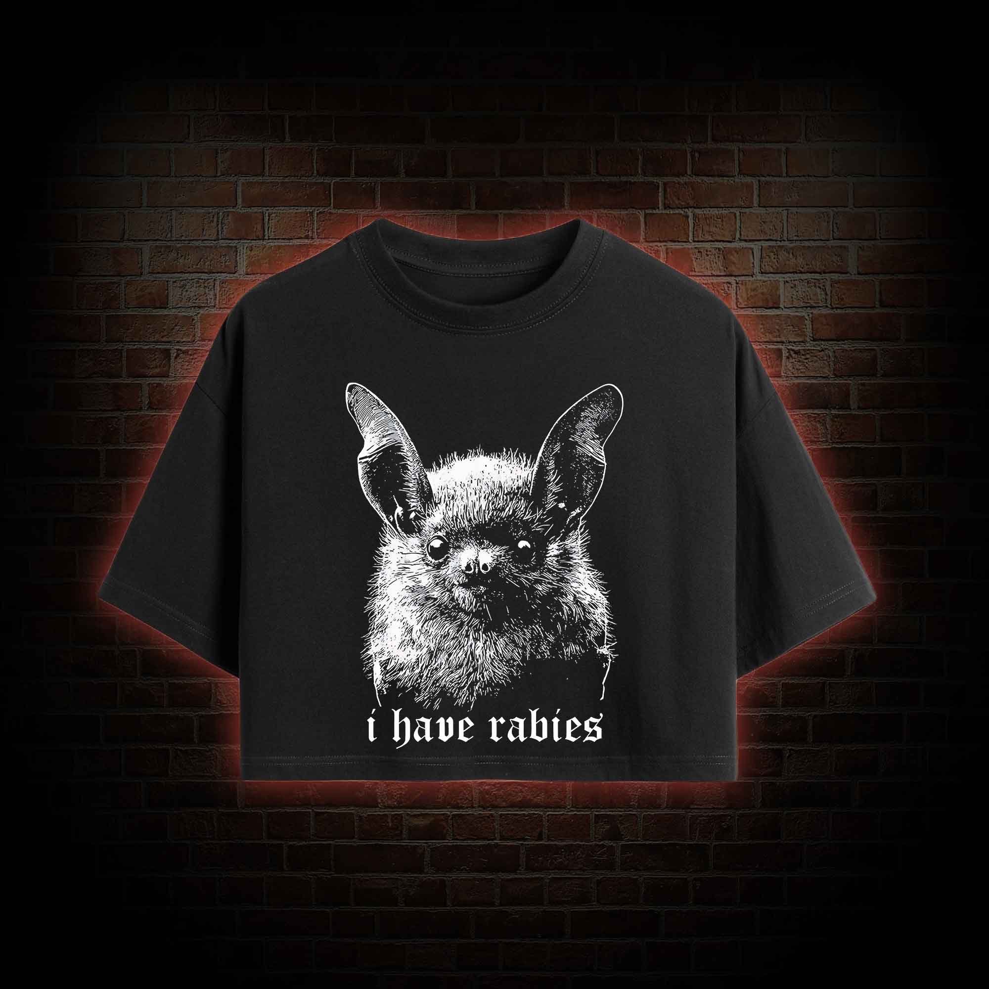 I Have Rabies Bat Crop Top