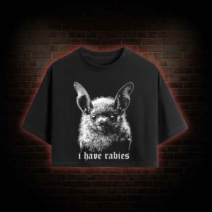 I Have Rabies Bat Crop Top