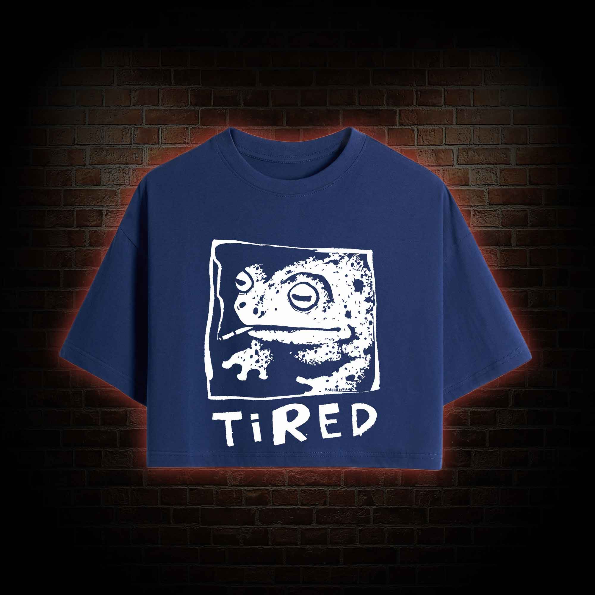 Tired Frog Crop Top