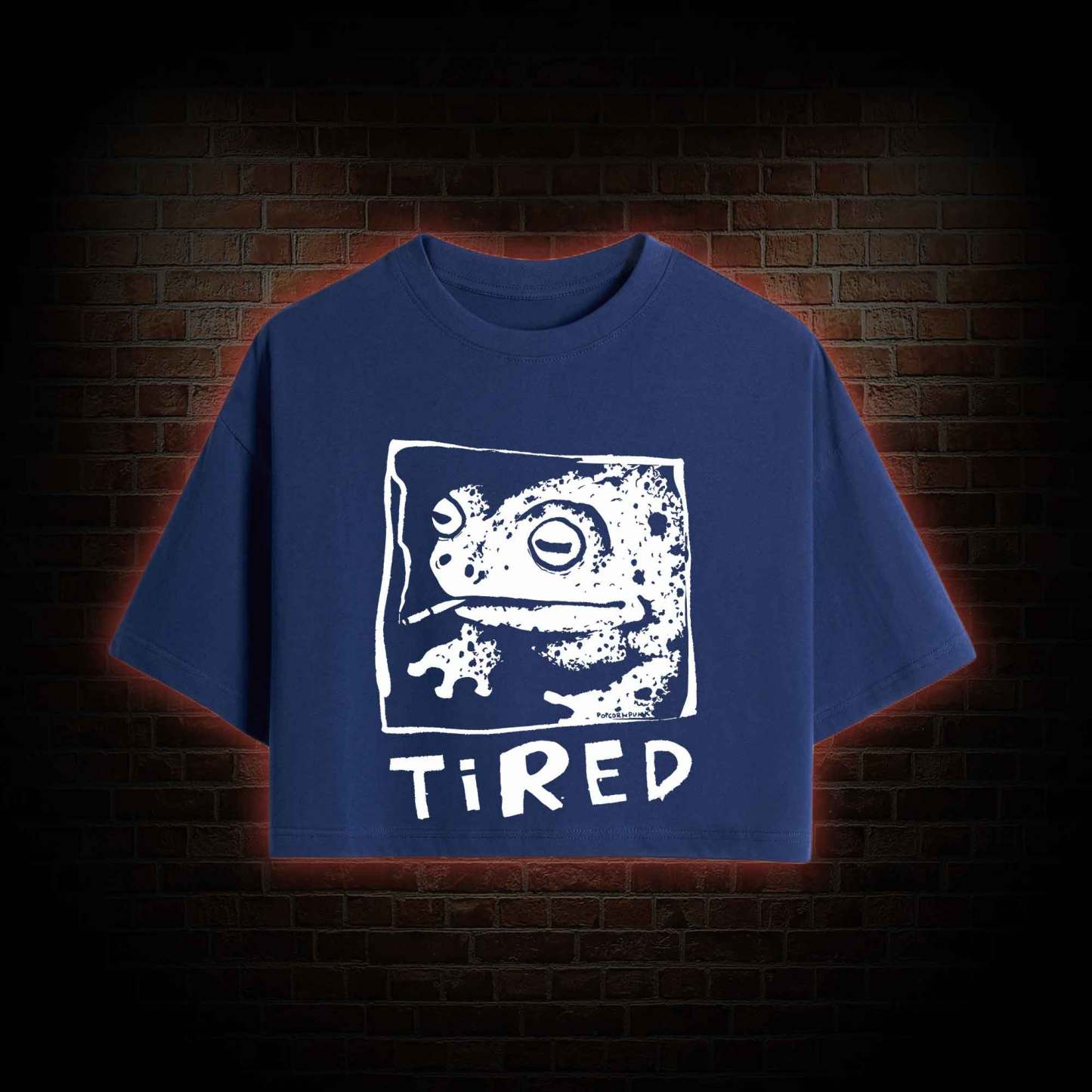 Tired Frog Crop Top