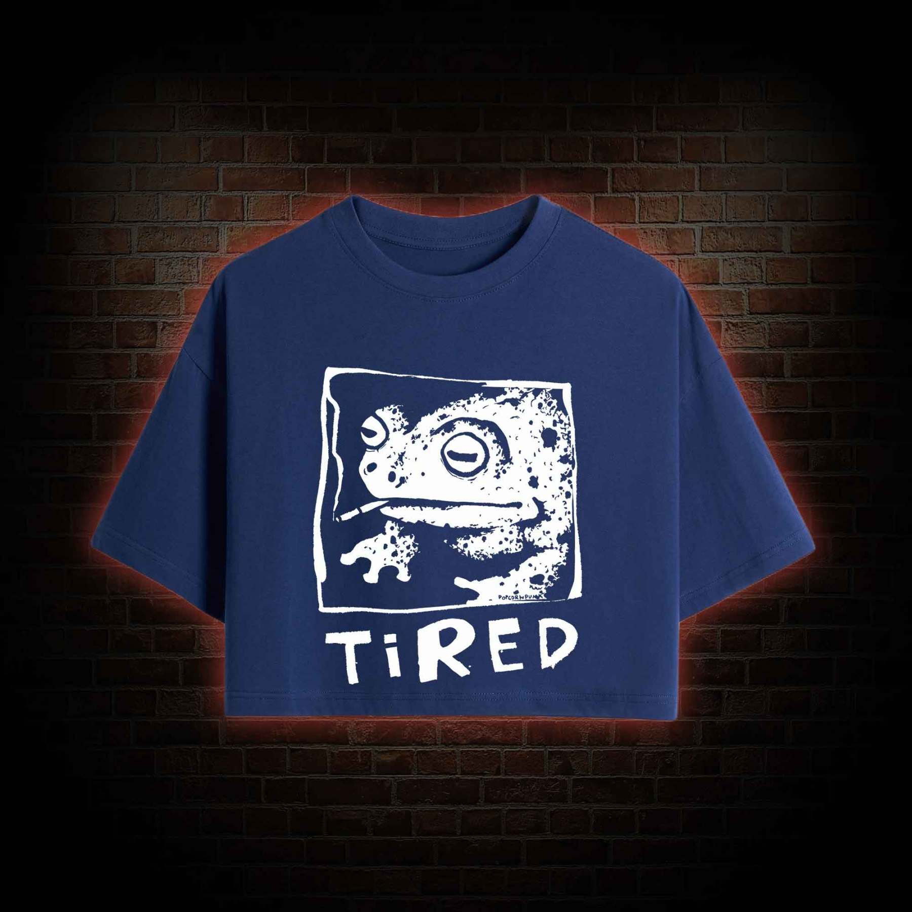 Tired Frog Crop Top