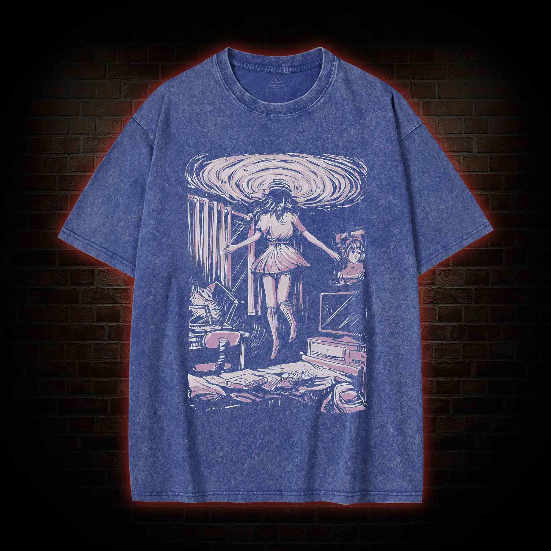 Portal Door Girl Washed T-shirt