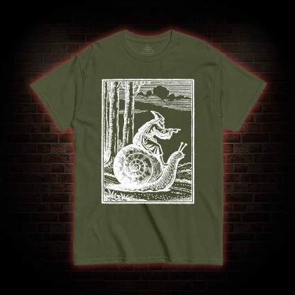 Medieval Snail Rider T-shirt