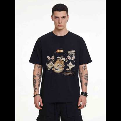 Easter Bunny Cats Bar T-shirt