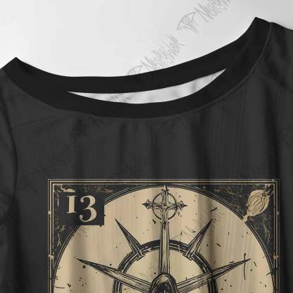 Death in Cloak Tarot Card Off Shoulder Jersey