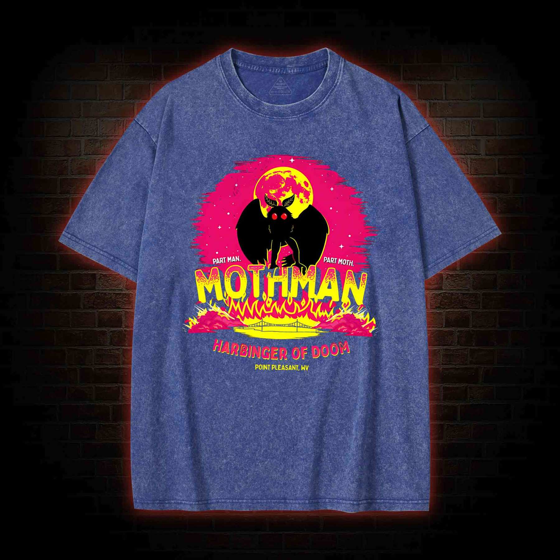 Mothman Harbinger of Doom Washed T-shirt
