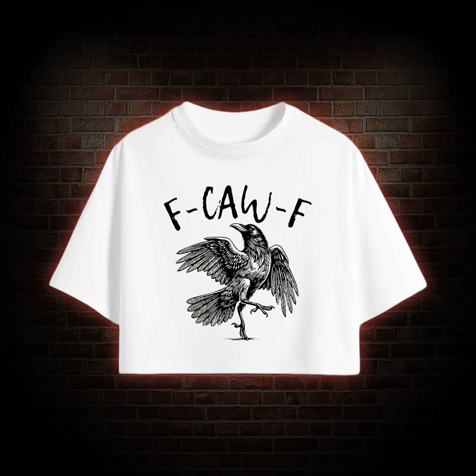 F-caw-f Funny Crop Top