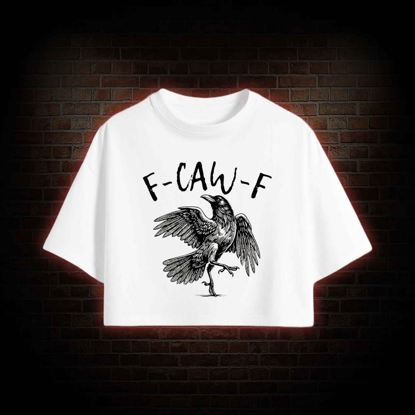 F-caw-f Funny Crop Top