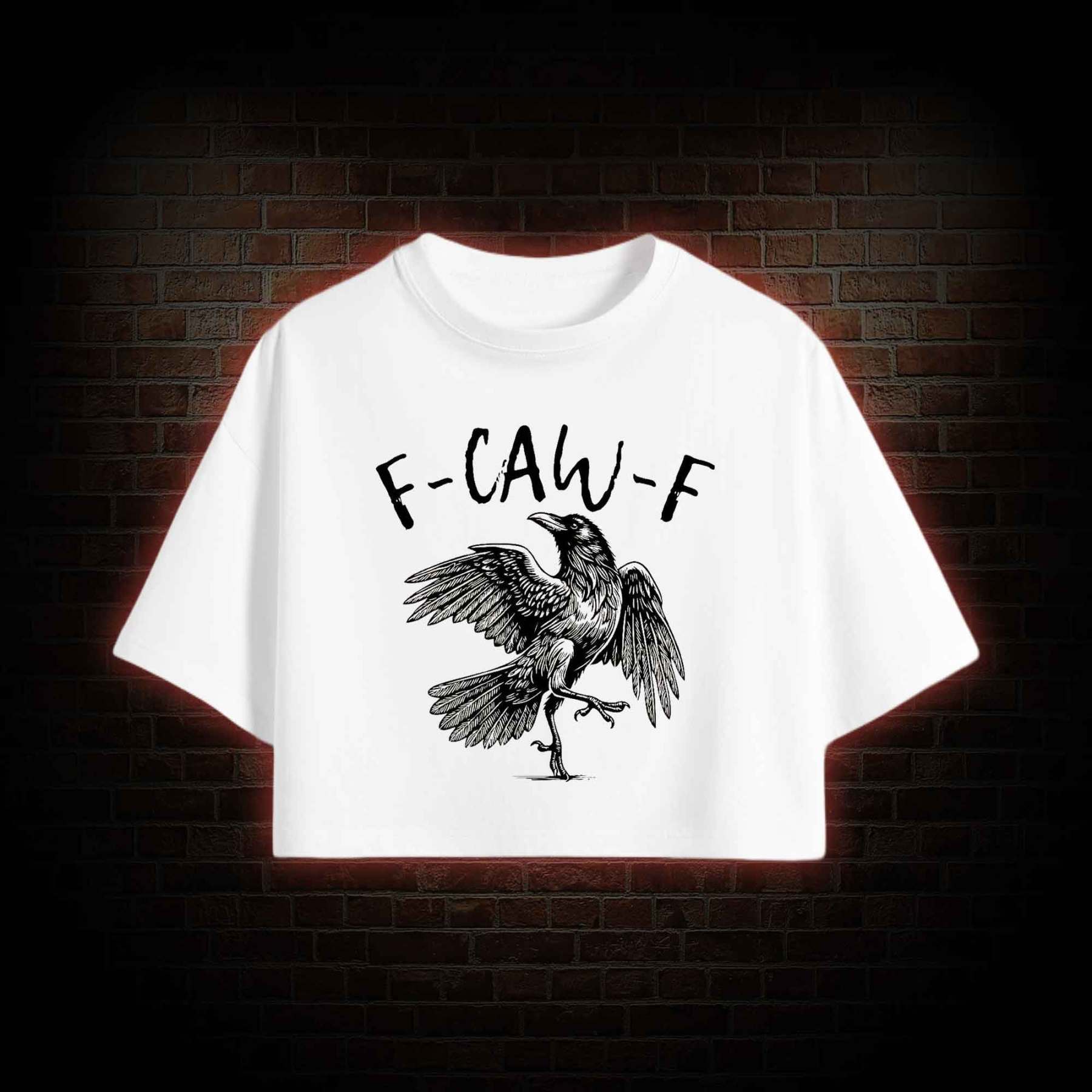F-caw-f Funny Crop Top