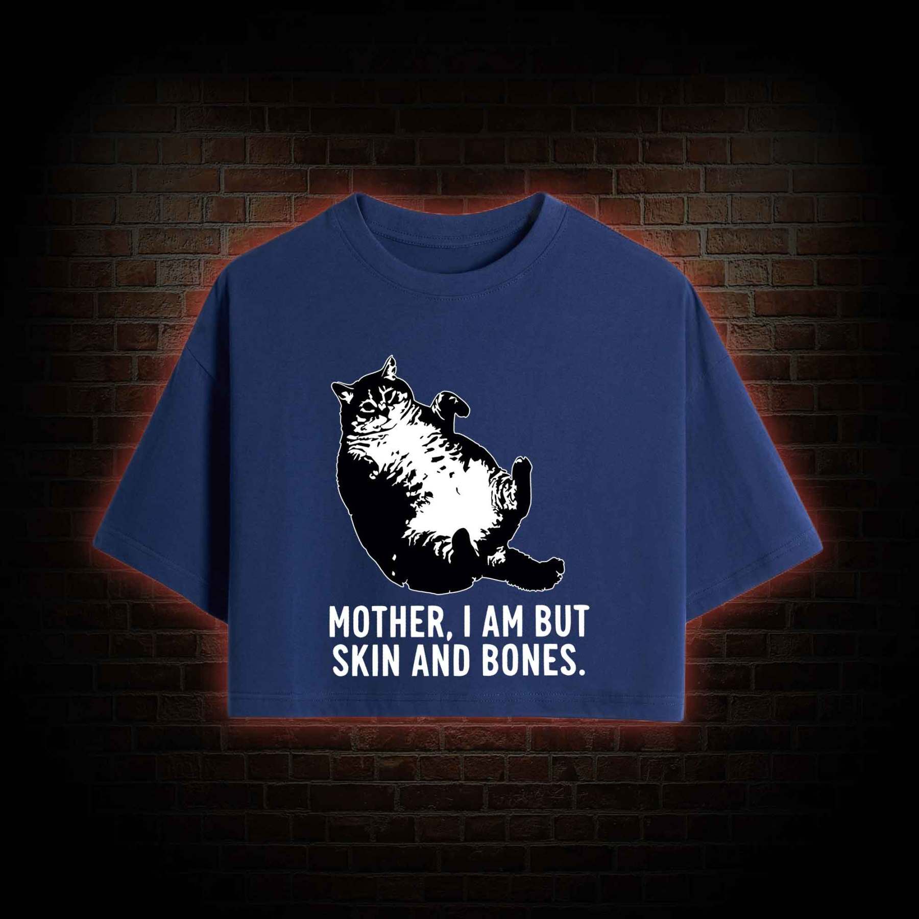 Mother I Am but Skin and Bones Crop Top