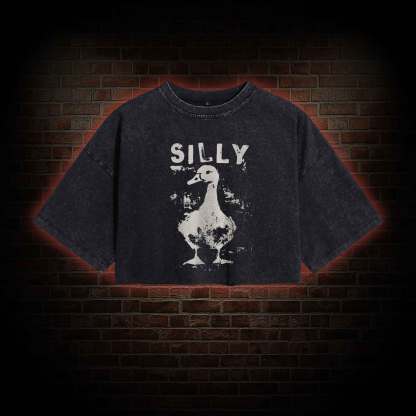 Silly Goose Washed Cropped T-shirts