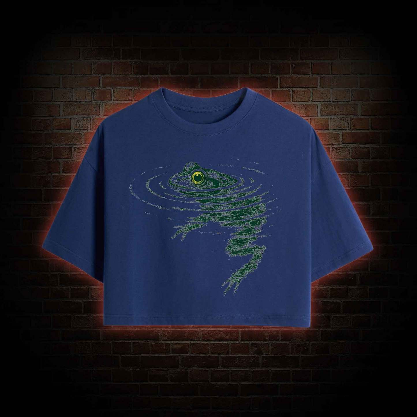 Frog Swimming Crop Top