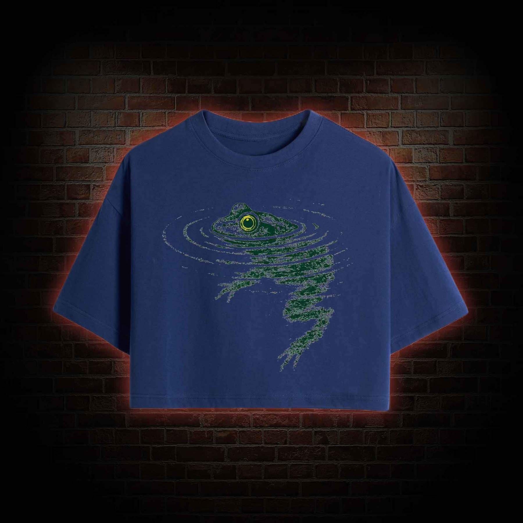 Frog Swimming Crop Top