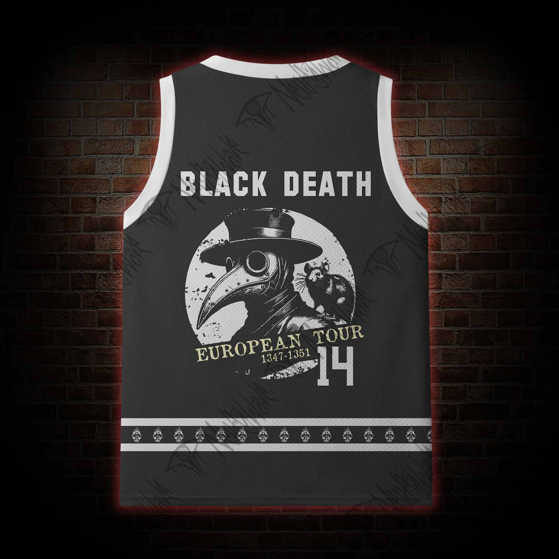 Black Death European Tour Mesh Jersey Tank Top
