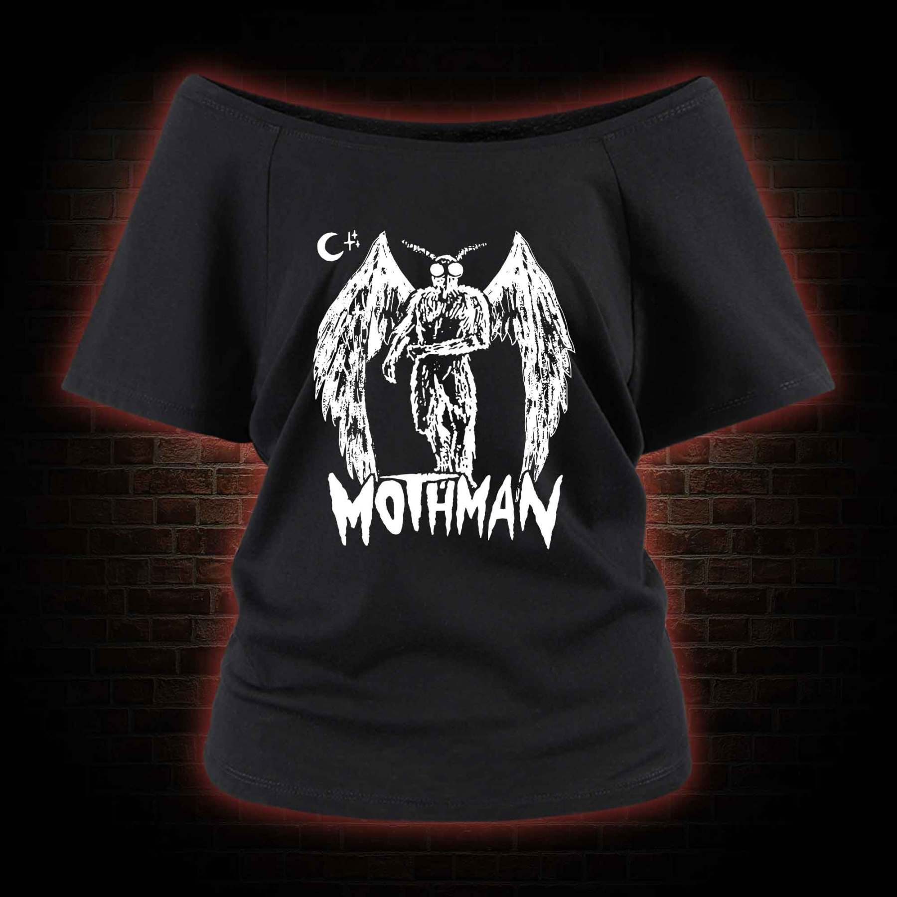 Mothman Off Shoulder T-shirts