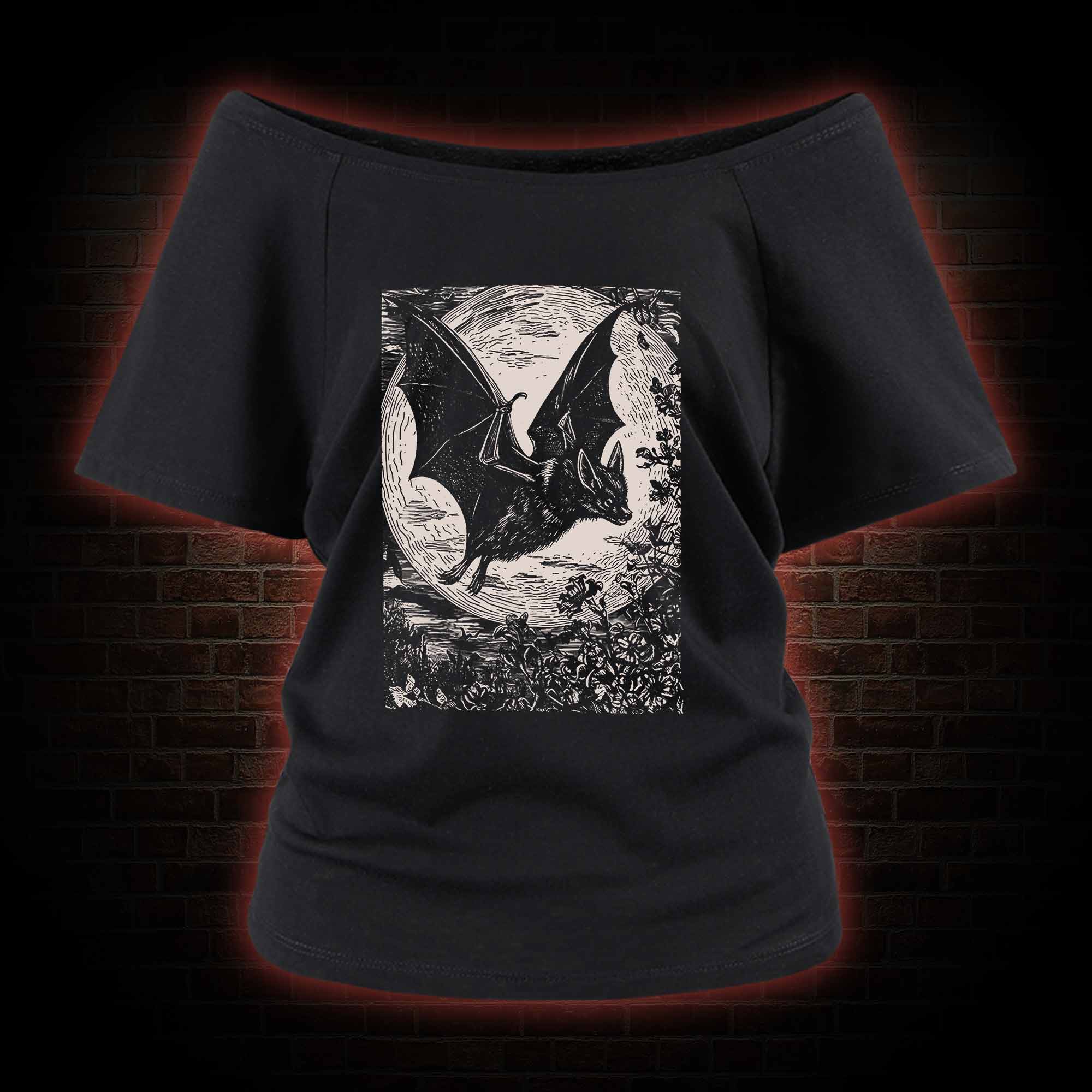 Medieval Bat Off Shoulder T-shirts