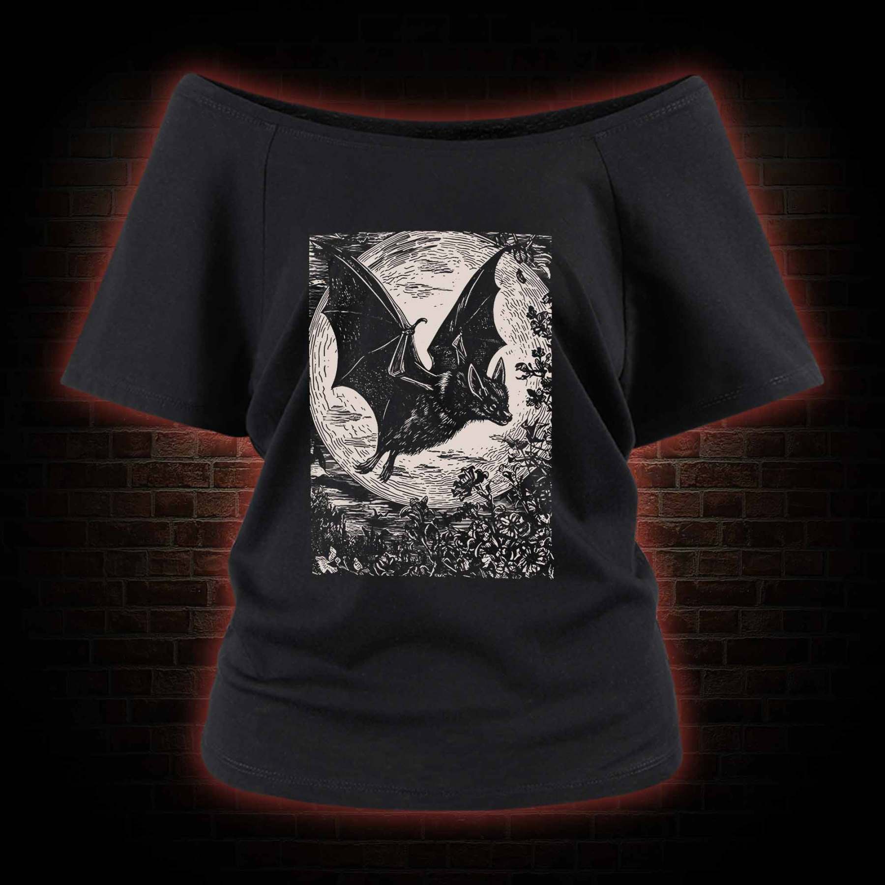 Medieval Bat Off Shoulder T-shirts