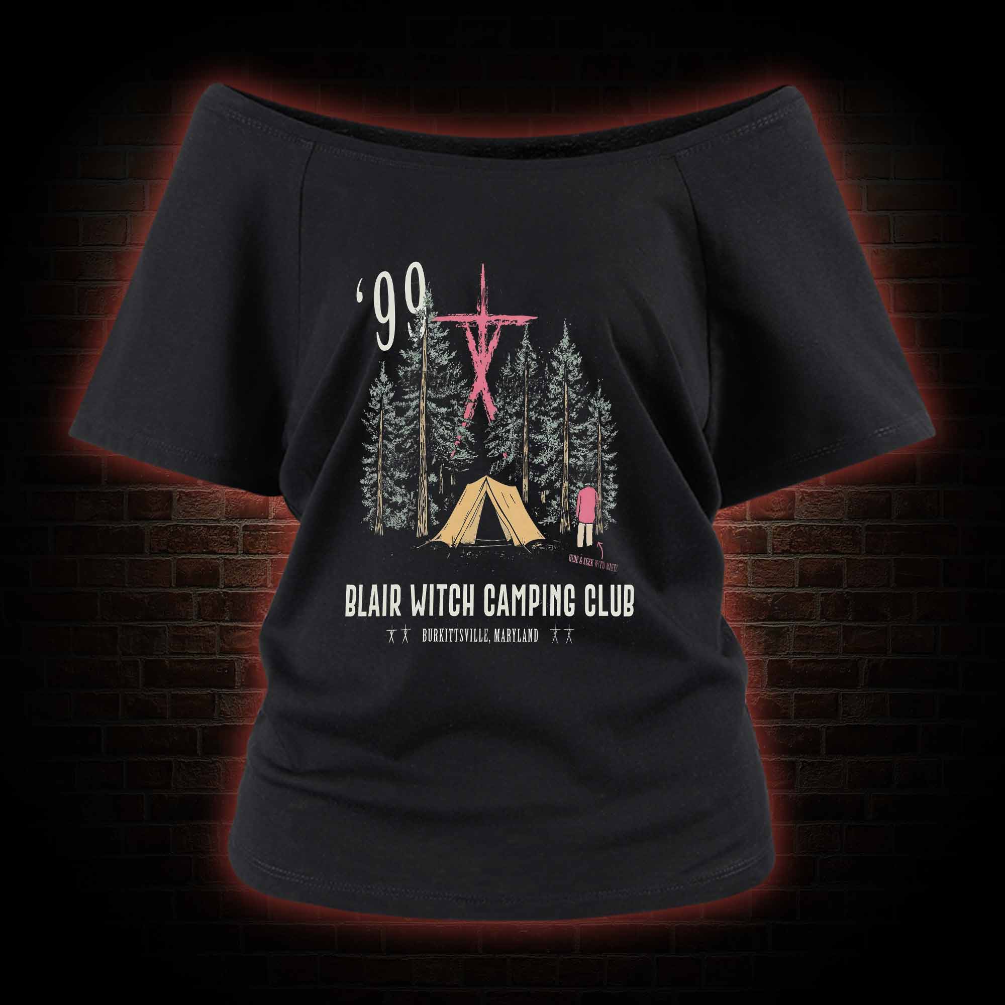 Witch Camping Off Shoulder T-shirts