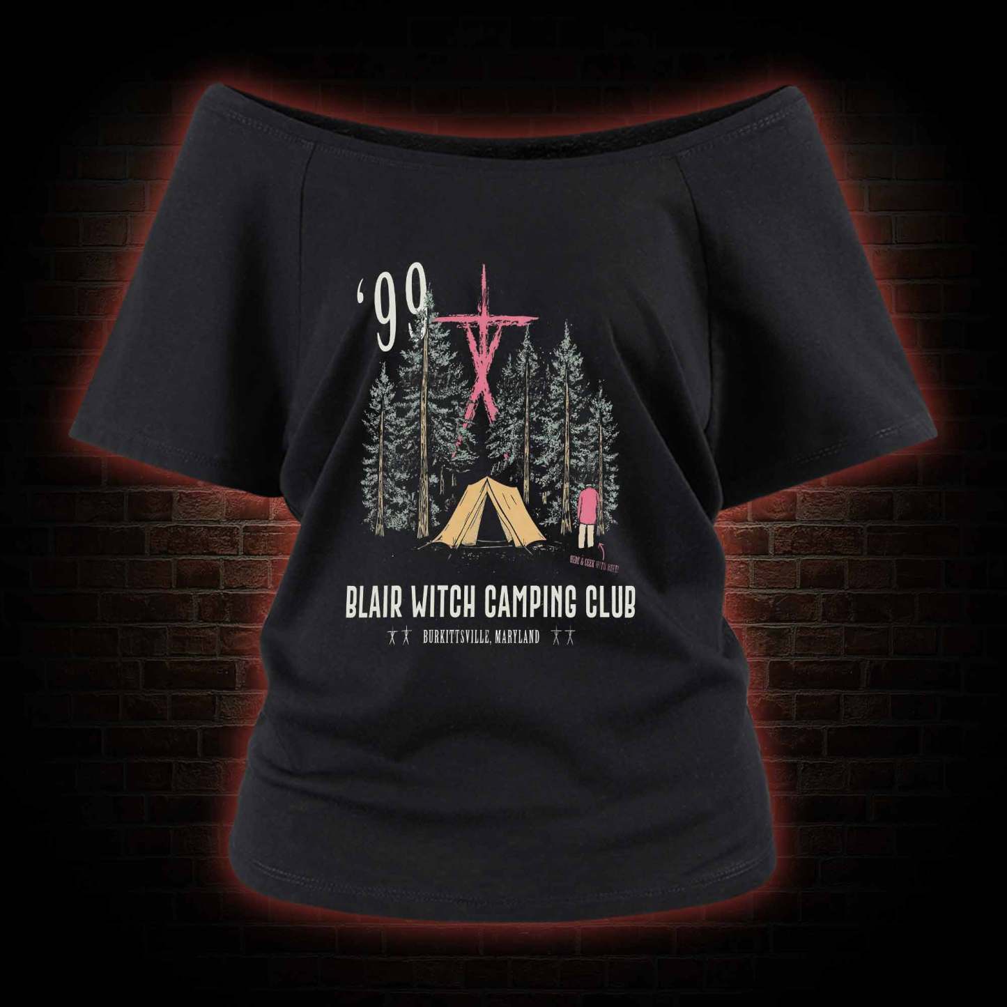 Witch Camping Off Shoulder T-shirts