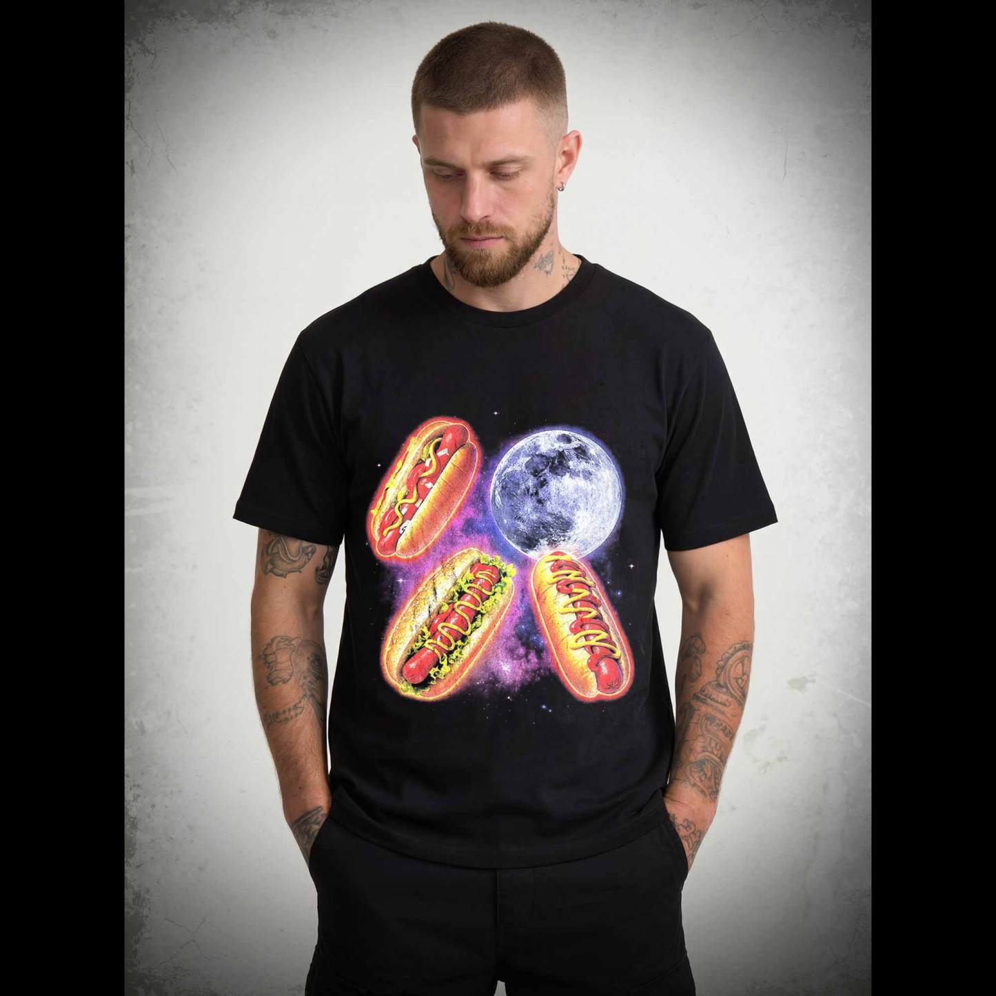 Retro Hot Dog Moon T-shirt