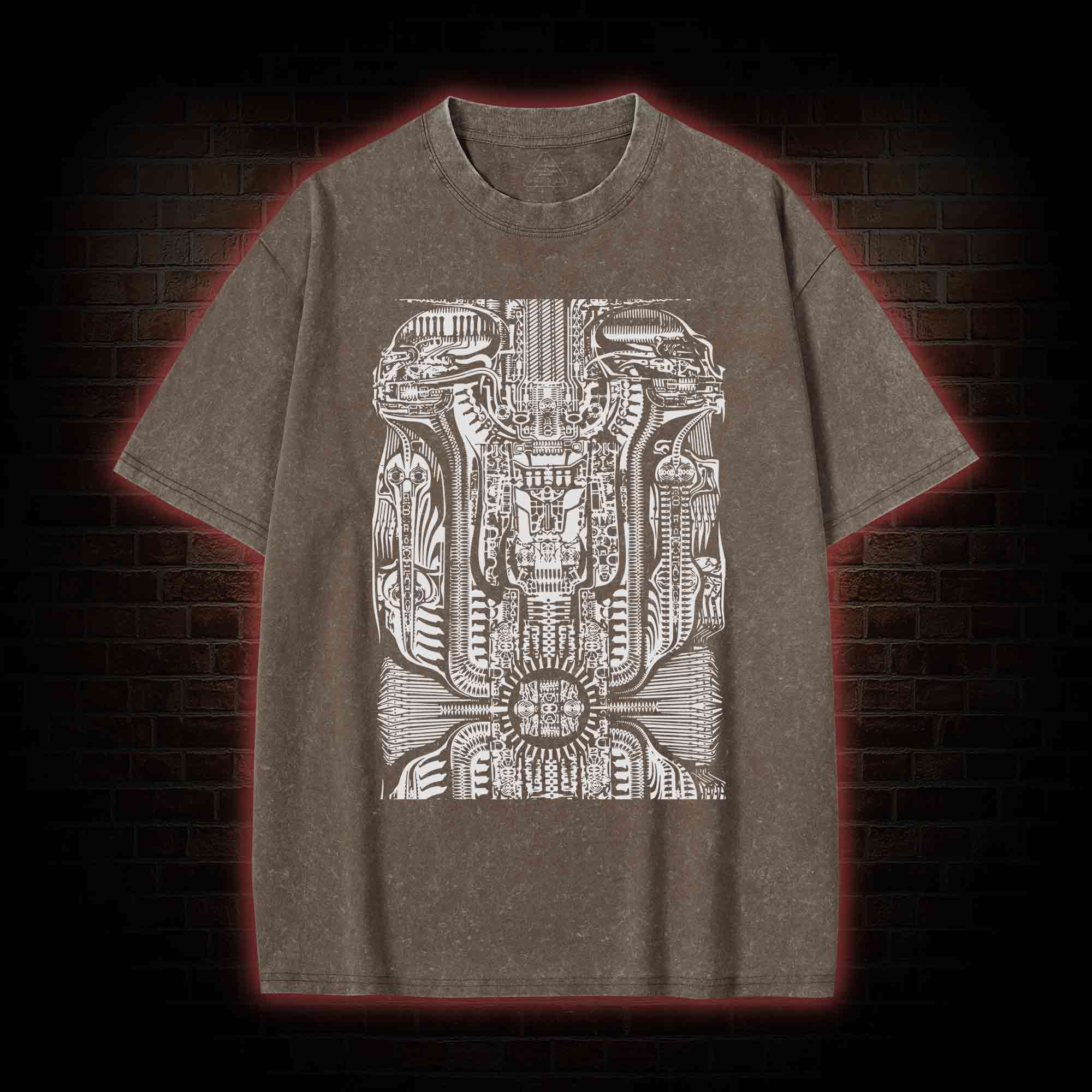 H.R. Giger Tarot Design Washed T-shirt